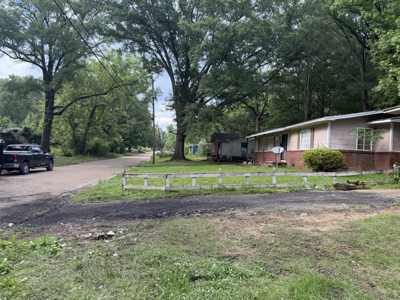 Same property with the burned storage pod fully demolished and cleared away